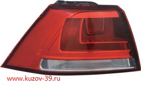 задний фонарь Volkswagen Golf 2012-/красный/левый/